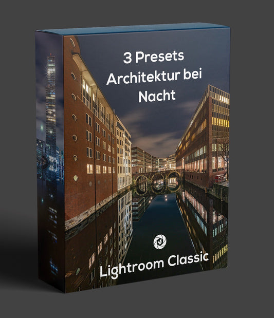 BÄHMM Sonnenuntergang am See & Architektur bei Nacht: Lightroom Classic Presets
